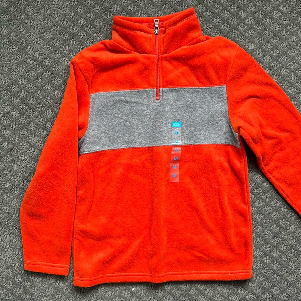 Boys Quarter zip fleece sweater